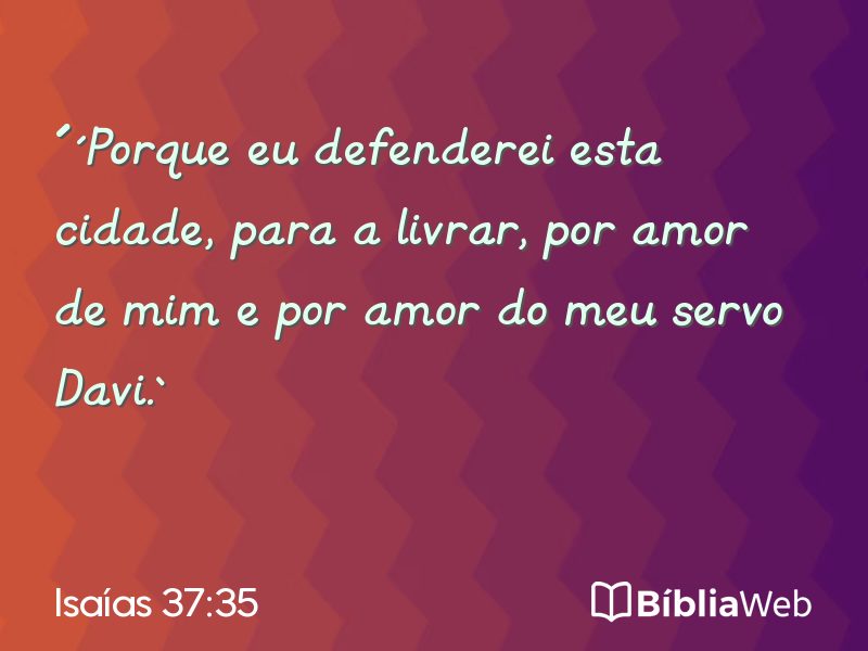 Isaías 37:35 em imagem para compartilhar