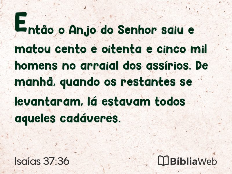 Isaías 37:36 em imagem para compartilhar