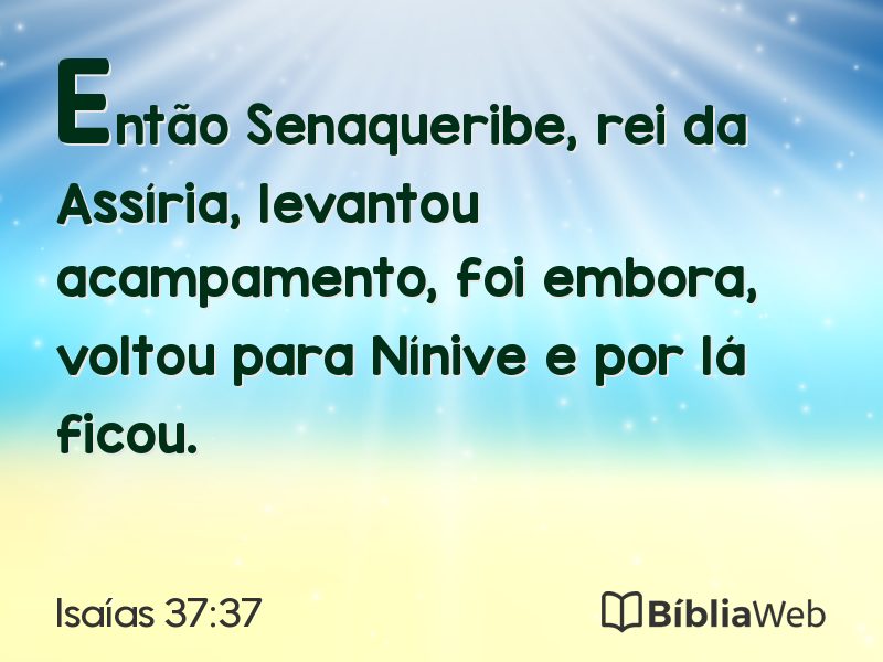 Isaías 37:37 em imagem para compartilhar
