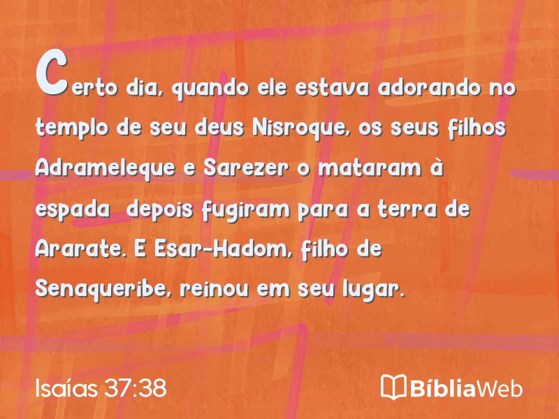 Isaías 37:38 em imagem para compartilhar