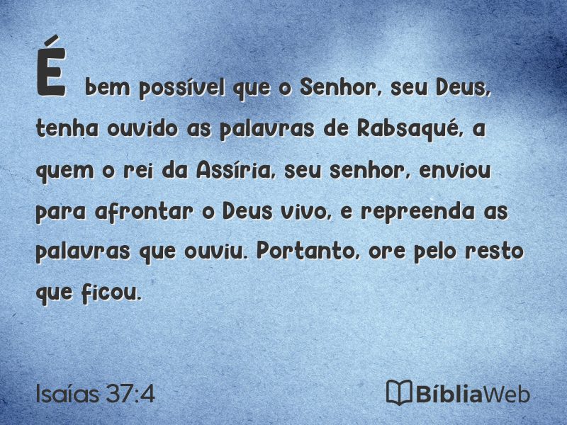 Isaías 37:4 em imagem para compartilhar