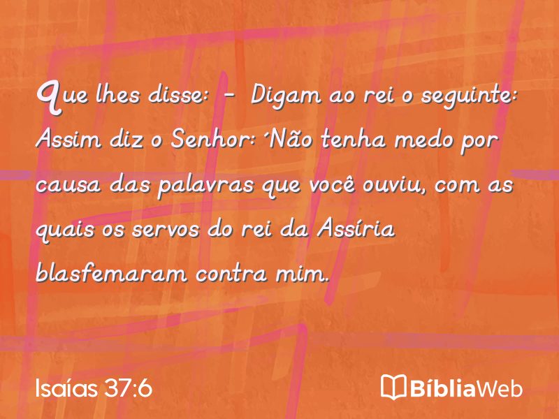 Isaías 37:6 em imagem para compartilhar