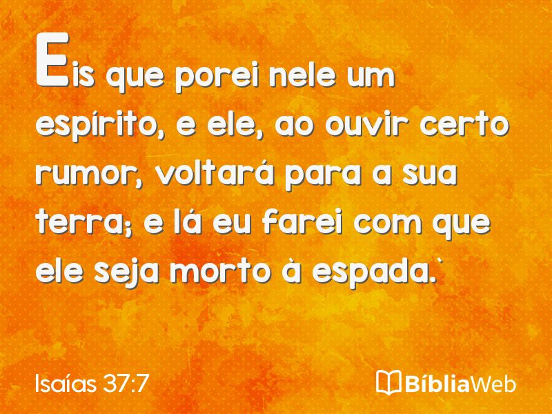 Isaías 37:7 em imagem para compartilhar
