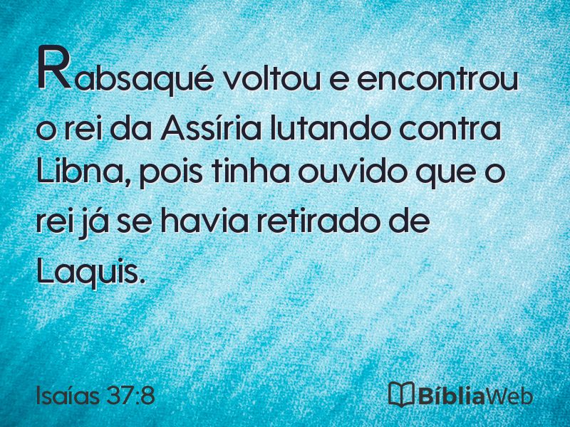 Isaías 37:8 em imagem para compartilhar
