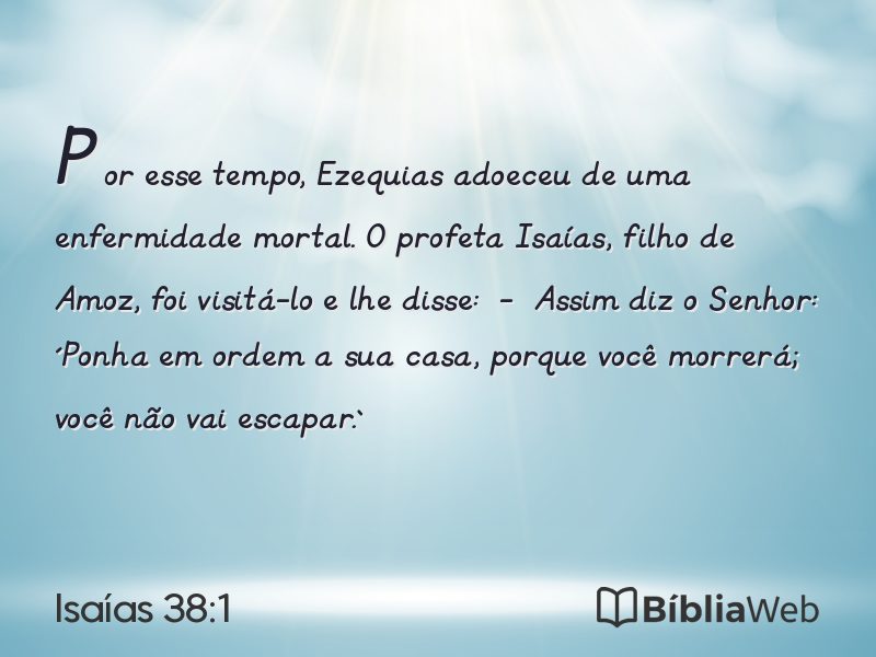 Isaías 38:1 em imagem para compartilhar