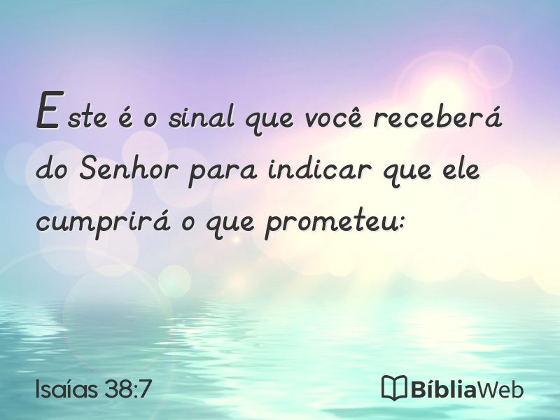 Isaías 38:7 em imagem para compartilhar