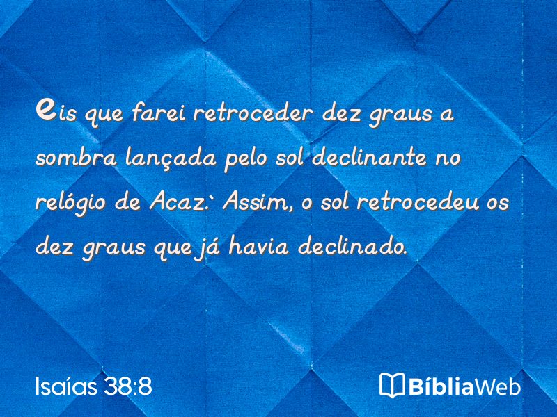 Isaías 38:8 em imagem para compartilhar