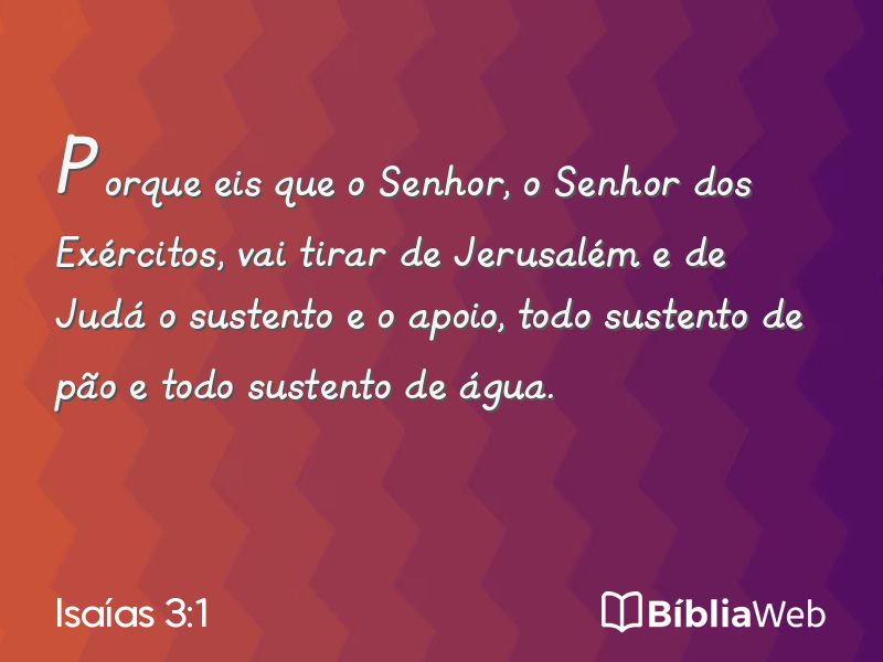 Isaías 3:1 em imagem para compartilhar
