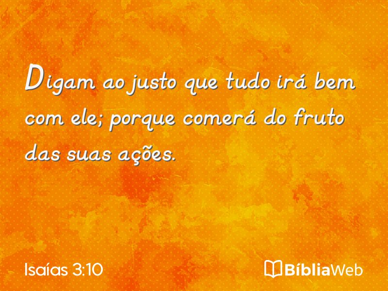 Isaías 3:10 em imagem para compartilhar