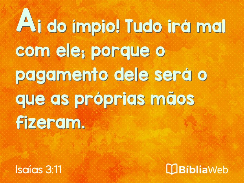 Isaías 3:11 em imagem para compartilhar