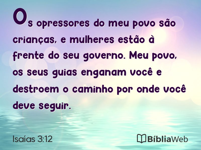Isaías 3:12 em imagem para compartilhar