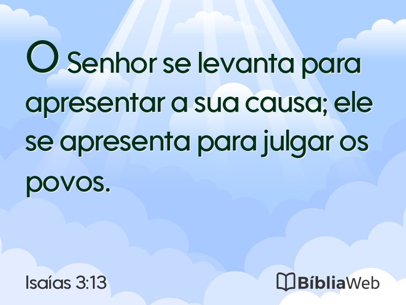Isaías 3:13 em imagem para compartilhar