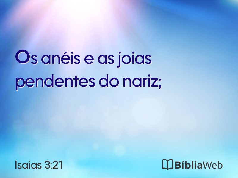 Isaías 3:21 em imagem para compartilhar