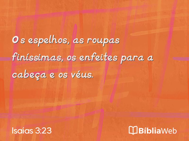 Isaías 3:23 em imagem para compartilhar