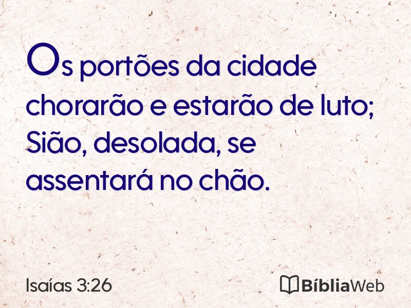 Isaías 3:26 em imagem para compartilhar