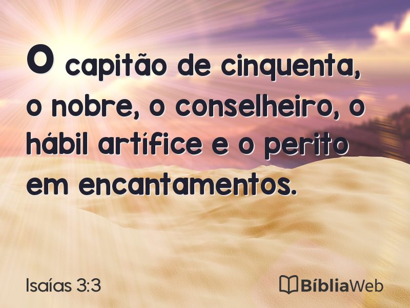 Isaías 3:3 em imagem para compartilhar
