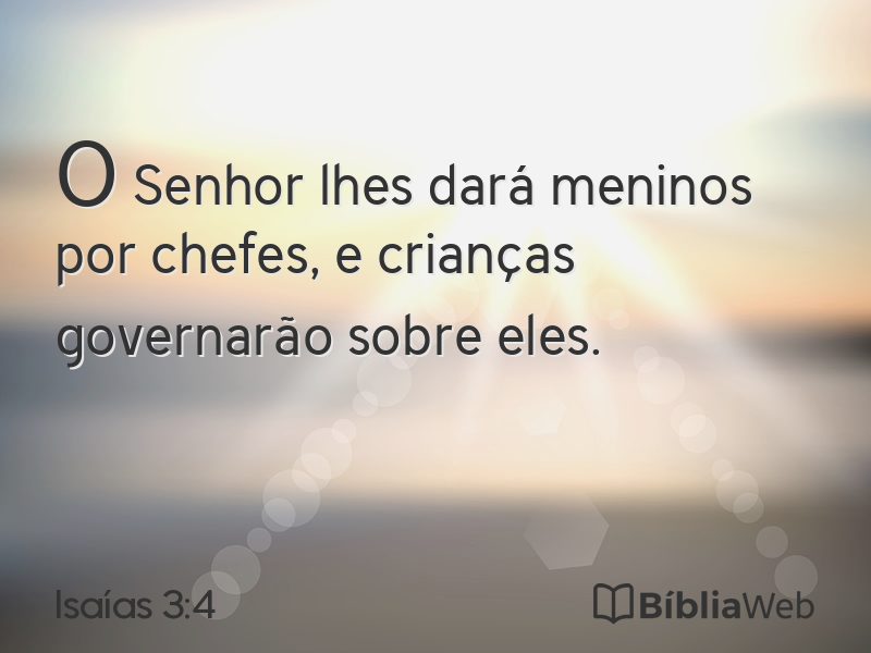 Isaías 3:4 em imagem para compartilhar