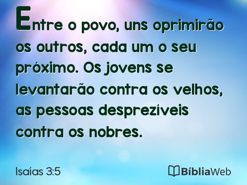 Isaías 3:5 em imagem para compartilhar