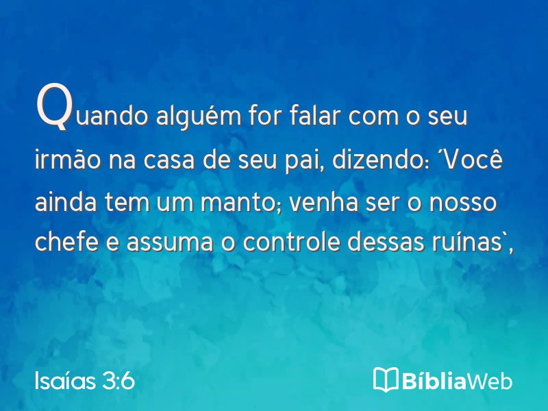 Isaías 3:6 em imagem para compartilhar