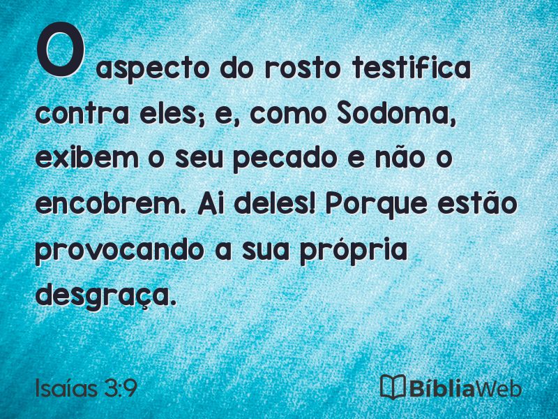 Isaías 3:9 em imagem para compartilhar