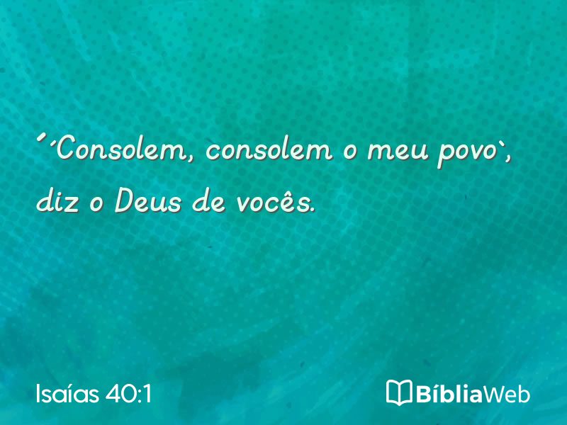Isaías 40:1 em imagem para compartilhar