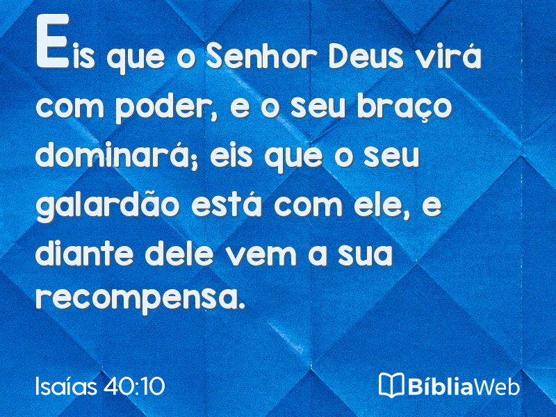 Isaías 40:10 em imagem para compartilhar