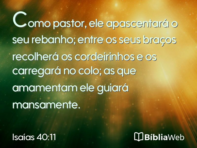 Isaías 40:11 em imagem para compartilhar