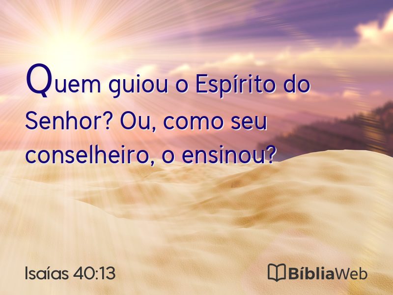 Isaías 40:13 em imagem para compartilhar