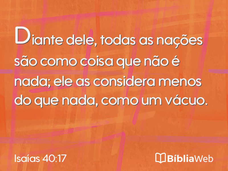 Isaías 40:17 em imagem para compartilhar