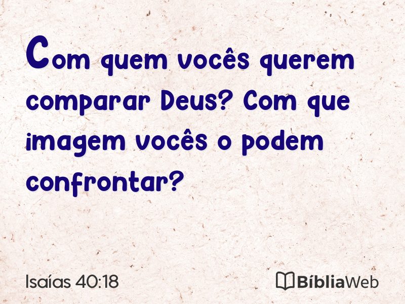 Isaías 40:18 em imagem para compartilhar