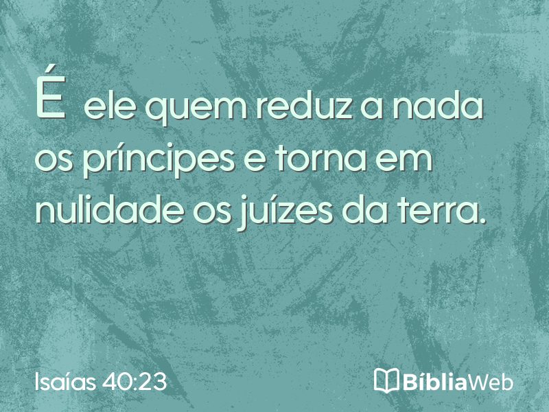 Isaías 40:23 em imagem para compartilhar