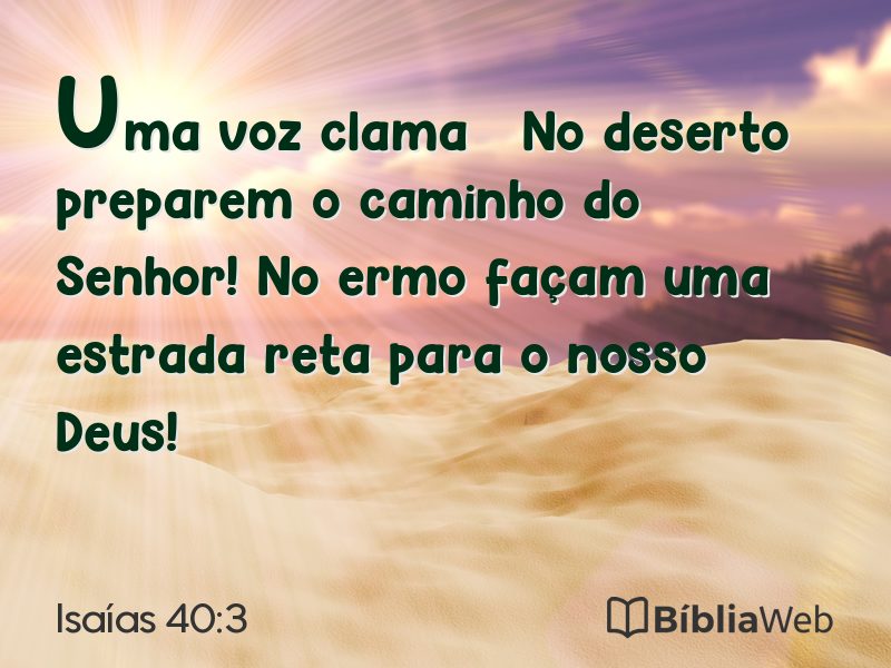 Isaías 40:3 em imagem para compartilhar