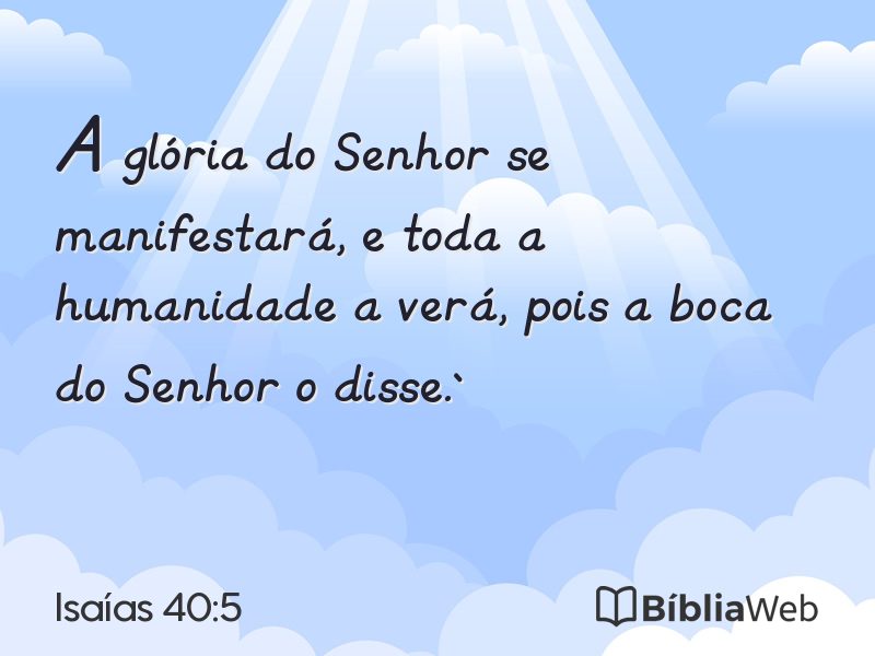 Isaías 40:5 em imagem para compartilhar