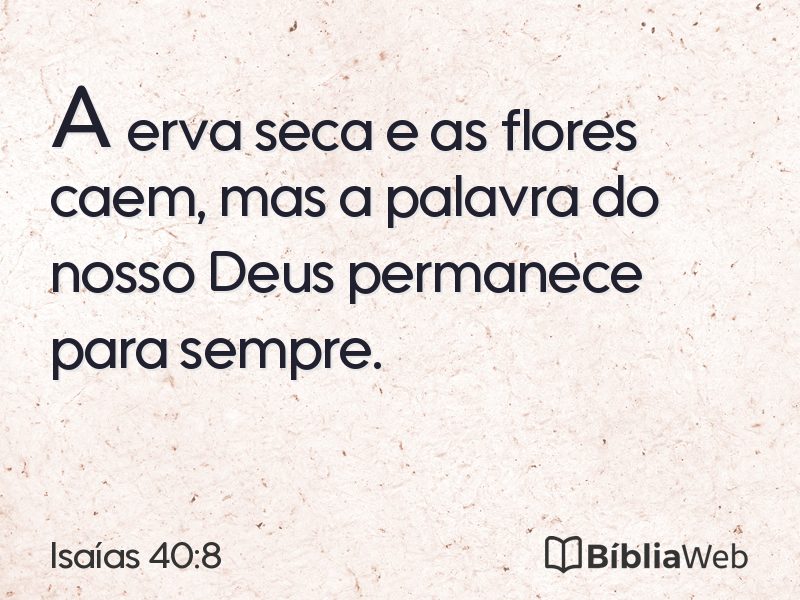 Isaías 40:8 em imagem para compartilhar