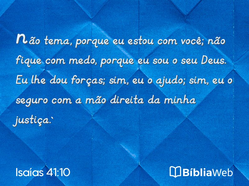 Isaías 41:10 em imagem para compartilhar