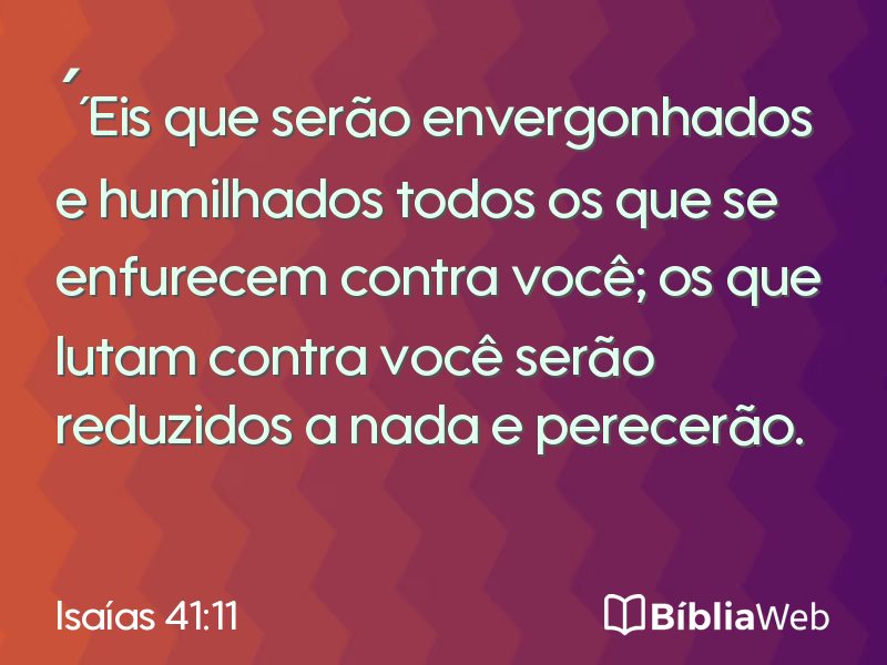 Isaías 41:11 em imagem para compartilhar