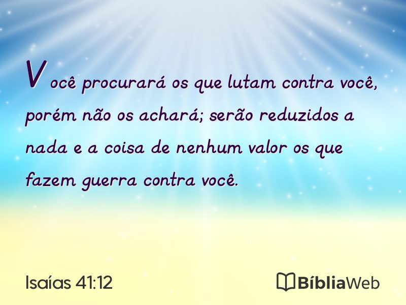 Isaías 41:12 em imagem para compartilhar