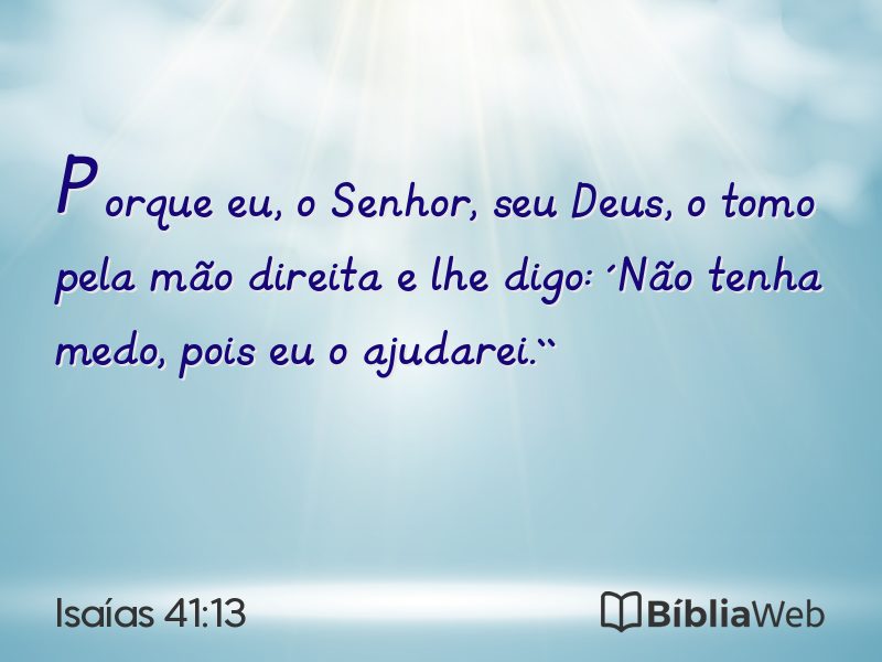 Isaías 41:13 em imagem para compartilhar