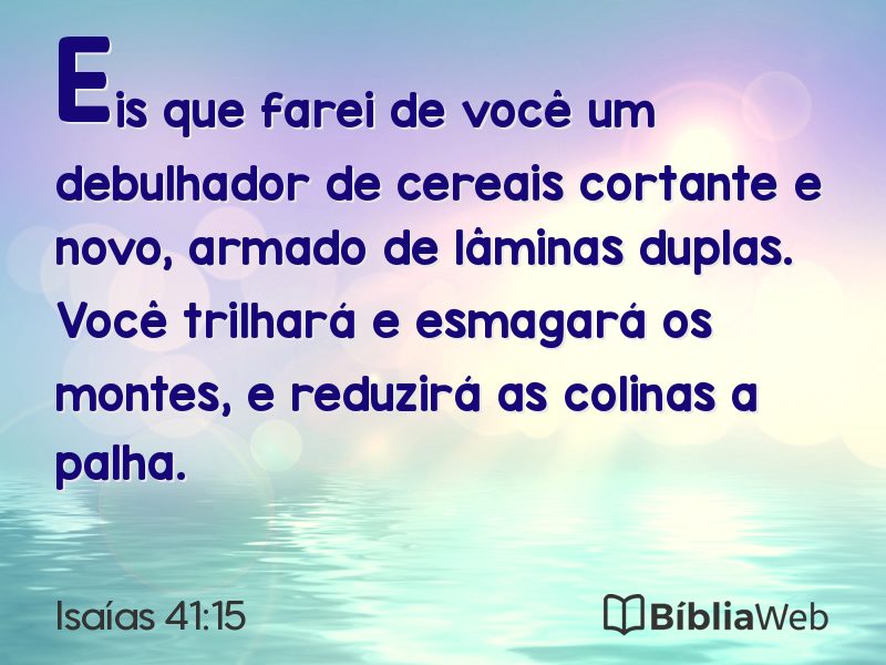 Isaías 41:15 em imagem para compartilhar