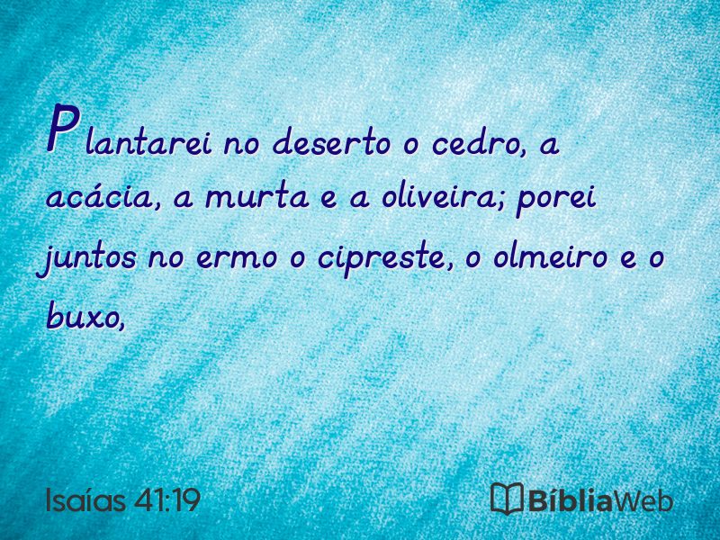 Isaías 41:19 em imagem para compartilhar