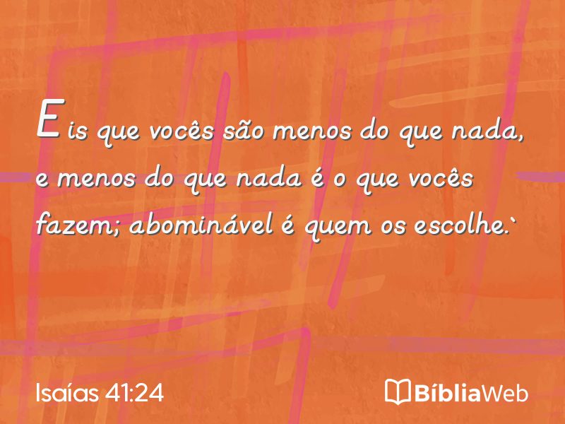 Isaías 41:24 em imagem para compartilhar