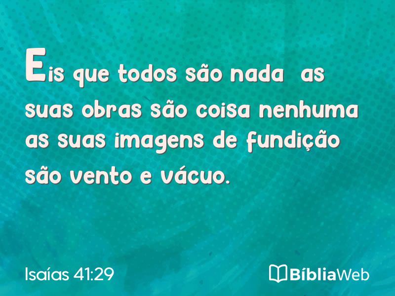 Isaías 41:29 em imagem para compartilhar