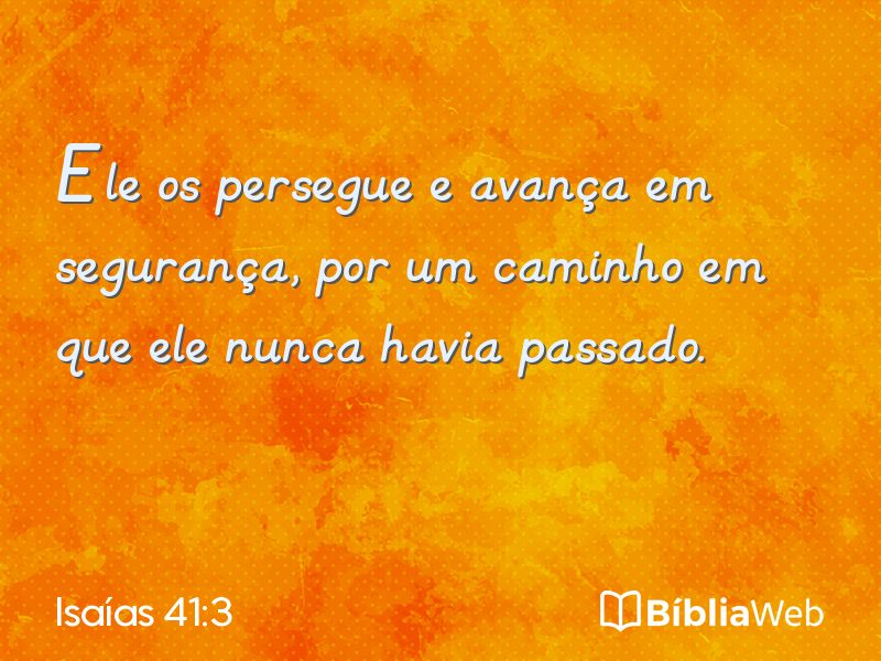 Isaías 41:3 em imagem para compartilhar
