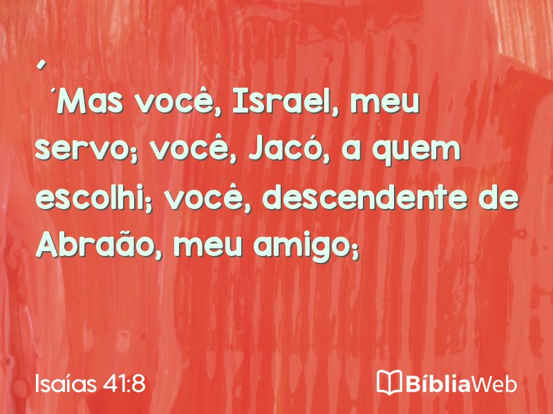 Isaías 41:8 em imagem para compartilhar