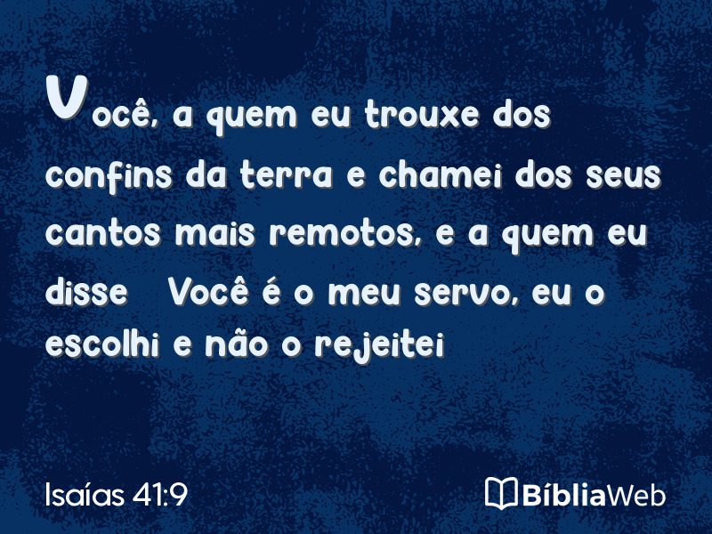 Isaías 41:9 em imagem para compartilhar