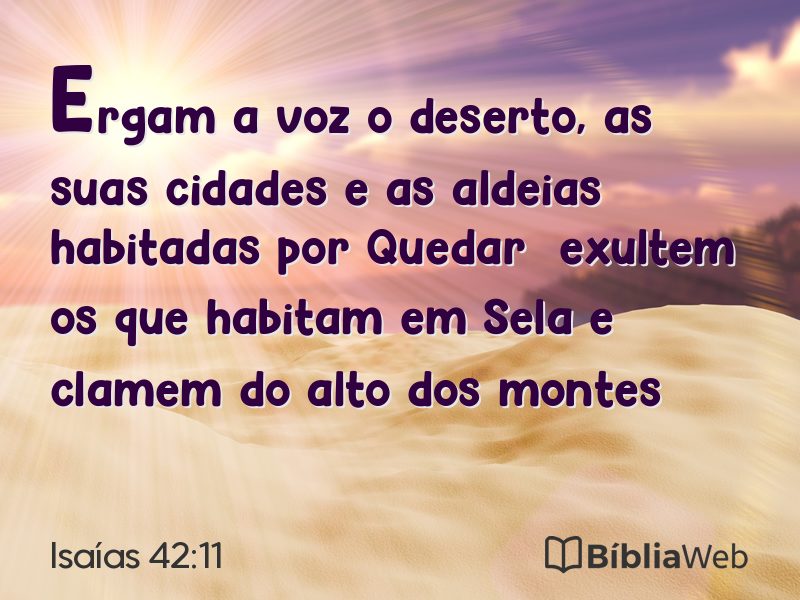Isaías 42:11 em imagem para compartilhar