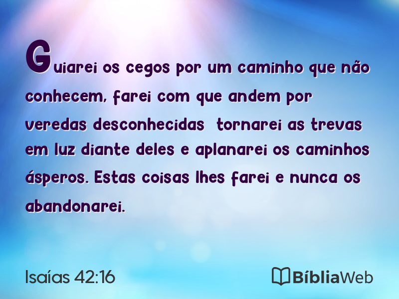 Isaías 42:16 em imagem para compartilhar