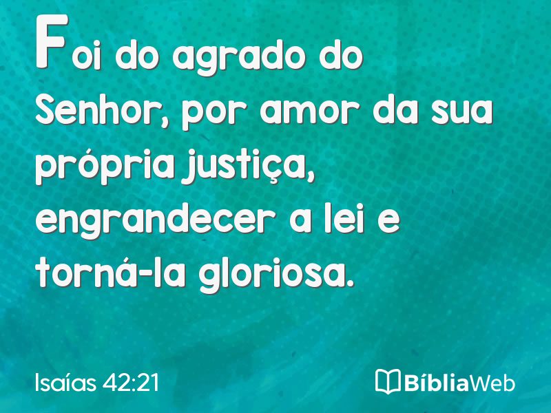 Isaías 42:21 em imagem para compartilhar