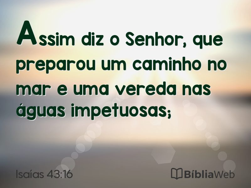 Isaías 43:16 em imagem para compartilhar