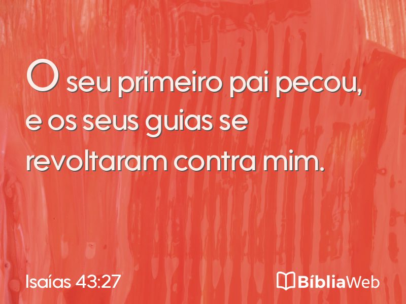 Isaías 43:27 em imagem para compartilhar